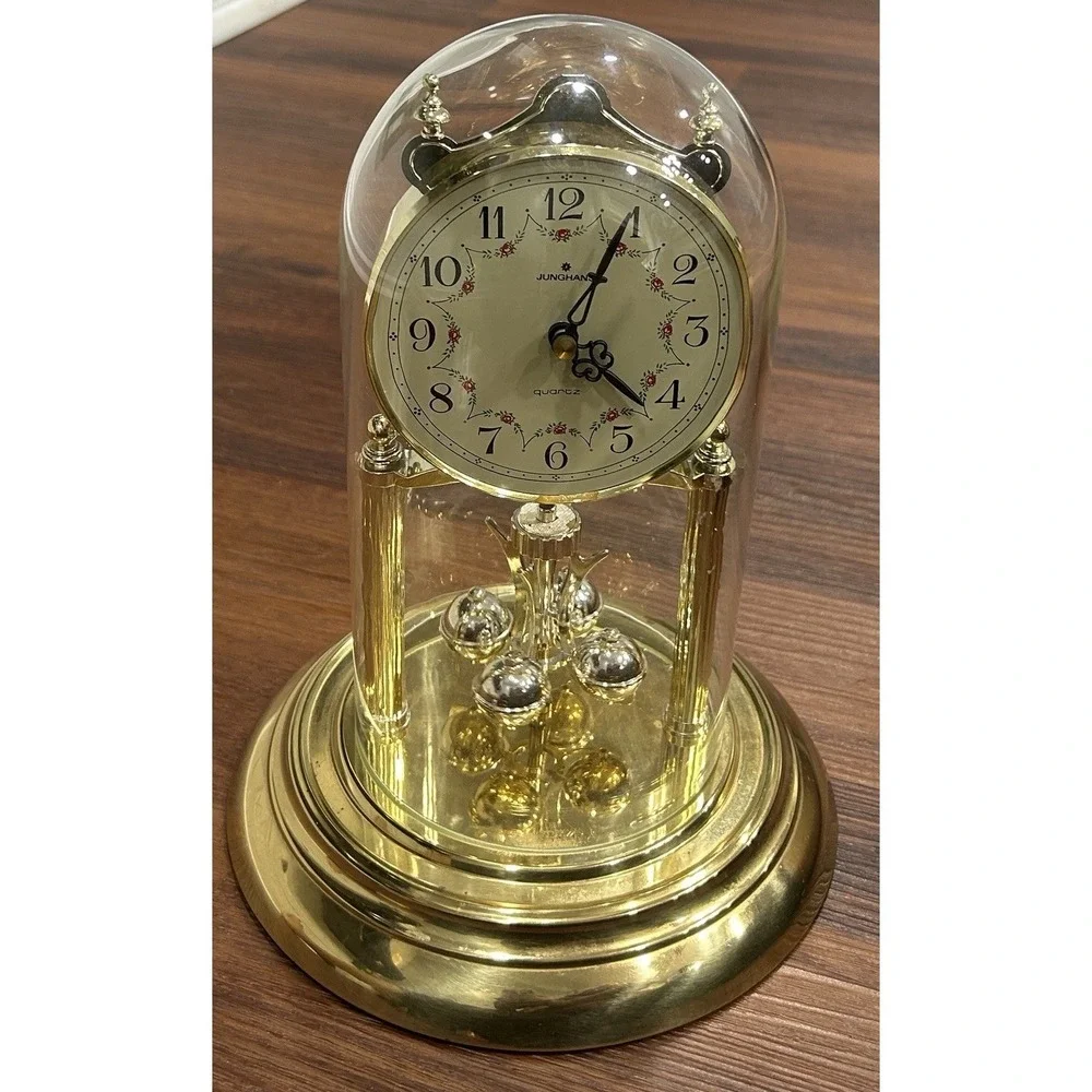 Vintage Junghans Quartz Made In Germany 85 Movement Desk Clock Works‎ Tested